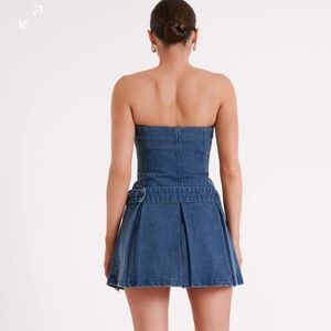 Denim pleated dress